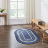 Great Falls Blue Jute Rug Oval w/ Pad 36x60 - The Village Country Store