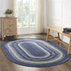 Great Falls Blue Jute Rug Oval w/ Pad 60x96 - The Village Country Store 