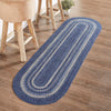 Great Falls Blue Jute Rug/Runner Oval w/ Pad 22x72 - The Village Country Store 