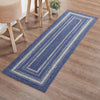 Great Falls Blue Jute Rug/Runner Rect w/ Pad 24x78 - The Village Country Store 