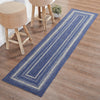 Great Falls Blue Jute Rug/Runner Rect w/ Pad 24x96 - The Village Country Store 