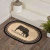 Sawyer Mill Charcoal Cow Jute Rug Oval w/ Pad 20x30 - The Village Country Store 