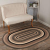 Sawyer Mill Charcoal Jute Rug Oval w/ Pad 48x72 - The Village Country Store 