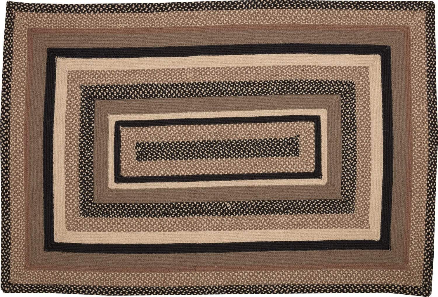 Sawyer Mill Charcoal Jute Rug Rect w/ Pad 48x72