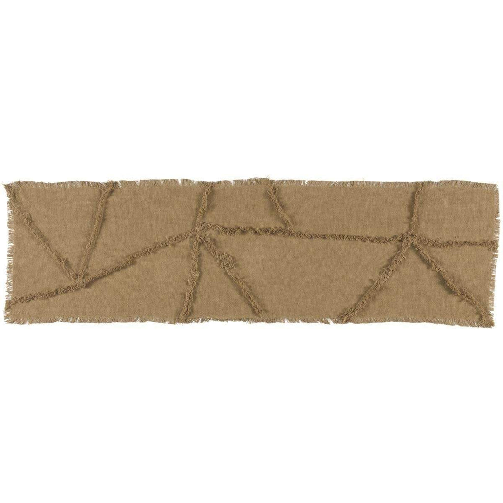 Burlap Natural Reverse Seam Patch Runner 13x48 - The Village Country Store
