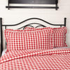 Annie Buffalo Red Check Ruffled King Sham 21x37 - The Village Country Store 