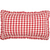 Annie Buffalo Red Check Ruffled King Sham 21x37 - The Village Country Store 