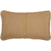 Burlap Natural King Sham w/ Fringed Ruffle 21x37 - The Village Country Store