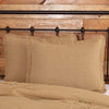 Burlap Natural Standard Sham w/ Fringed Ruffle 21x27 - The Village Country Store
