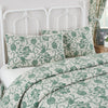 Dorset Green Floral King Sham 21x37 - The Village Country Store 