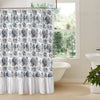Annie Blue Floral Ruffled Shower Curtain 72x72 - The Village Country Store 