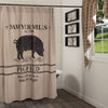April & Olive Shower Curtain Sawyer Mill Charcoal Pig Shower Curtain 72x72