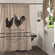 April & Olive Shower Curtain Sawyer Mill Charcoal Poultry Shower Curtain 72x72