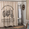 Sawyer Mill Charcoal Tractor Shower Curtain 72x72 - The Village Country Store 