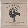 Sawyer Mill Charcoal Windmill Shower Curtain 72x72 - The Village Country Store