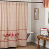 April & Olive Shower Curtain Sawyer Mill Red Farmhouse Living Shower Curtain 72x72