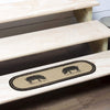 April & Olive Stair Tread Sawyer Mill Charcoal Pig Jute Stair Tread Oval Latex 8.5x27