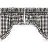 Annie Buffalo Black Check Ruffled Swag Set of 2 36x36x16 - The Village Country Store 