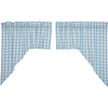 Annie Buffalo Blue Check Swag Set of 2 36x36x16 - The Village Country Store 
