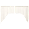 Tobacco Cloth Antique White Swag Fringed Set of 2 36x36x16 - The Village Country Store