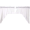White Ruffled Sheer Swag Set of 2 36x36x16 - The Village Country Store