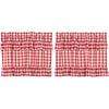 Annie Buffalo Red Check Ruffled Tier Set of 2 L24xW36 - The Village Country Store 