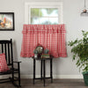 April & Olive Tier Annie Buffalo Red Check Ruffled Tier Set of 2 L36xW36