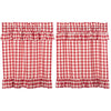 Annie Buffalo Red Check Ruffled Tier Set of 2 L36xW36 - The Village Country Store 