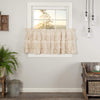 Simple Life Flax Natural Ruffled Tier Set of 2 L24xW36 - The Village Country Store 