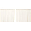 Tobacco Cloth Antique White Tier Fringed Set of 2 L24xW36 - The Village Country Store