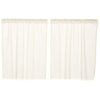 Tobacco Cloth Antique White Tier Fringed Set of 2 L36xW36 - The Village Country Store 