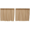 Tobacco Cloth Khaki Tier Fringed Set of 2 L24xW36 - The Village Country Store 