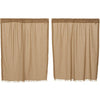 Tobacco Cloth Khaki Tier Fringed Set of 2 L36xW36 - The Village Country Store 