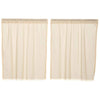 Tobacco Cloth Natural Tier Fringed Set of 2 L36xW36 - The Village Country Store 