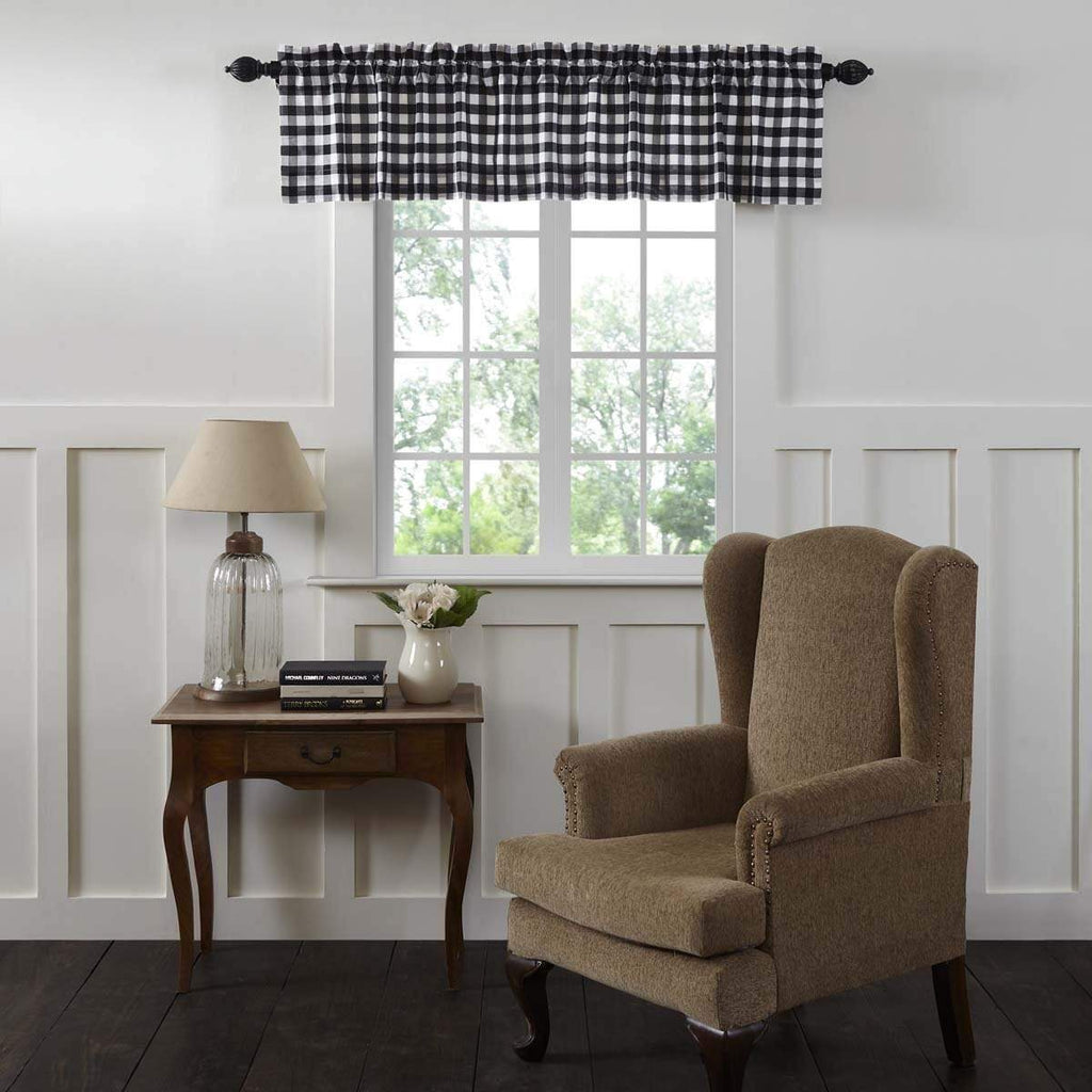 Annie Buffalo Black Check Valance 16x72 - The Village Country Store