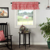 Annie Buffalo Red Check Ruffled Valance 16x60 - The Village Country Store