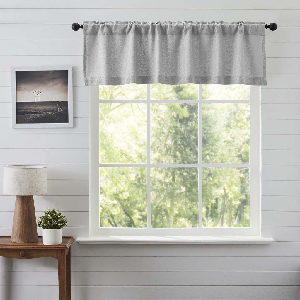 Burlap Dove Grey Valance 16x60 - The Village Country Store