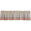 Kaila Ticking Blue Ruffled Valance 16x72 - The Village Country Store