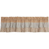 Kaila Ticking Gold Ruffled Valance 16x72 - The Village Country Store 