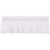 Muslin Ruffled Bleached White Valance 16x60 - The Village Country Store 