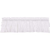 Muslin Ruffled Bleached White Valance 16x72 - The Village Country Store