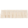 Muslin Ruffled Unbleached Natural Valance 16x72 - The Village Country Store 