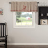 April & Olive Valance Sawyer Mill Red Chicken Valance Pleated 20x72