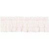 Simple Life Flax Antique White Ruffled Valance 16x72 - The Village Country Store 