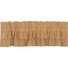 Simple Life Flax Khaki Ruffled Valance 16x60 - The Village Country Store 