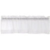 White Ruffled Sheer Valance 16x60 - The Village Country Store