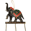Asha Handicrafts Garden Embossed Elephant Chime, Hand-painted Recycled Iron