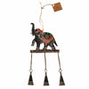 Asha Handicrafts Garden Embossed Elephant Chime, Hand-painted Recycled Iron