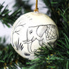 Asha Handicrafts Holiday Ornaments Handpainted Elephant & Bird Ornaments, Set of 2