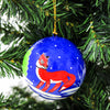 Asha Handicrafts Holiday Ornaments Handpainted Fox & Bird Ornaments, Set of 2